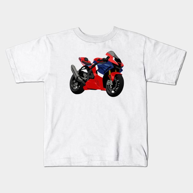 CBR1000RR Bike Illustration Kids T-Shirt by KAM Std